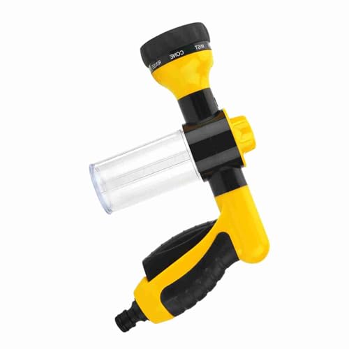 Pretfy Hochdruckspray Universal Assembly Tool Reiniger Waschmaschine Gartentiere für 6m Schaumstoffwagen -Wassersprühgerät - Verbesserte Leistung und Haltbarkeit (Gelb) von Pretfy