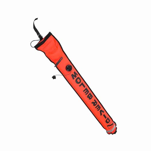 Pretfy Hohe Sichtbarkeit Aufblasbare Fortschrittliche Teilring -Reflexion für Tauchsignal -Signalmarker Position Oberfläche Gelbes SMB Verbesserte Leistung und Haltbarkeit (Rot) von Pretfy