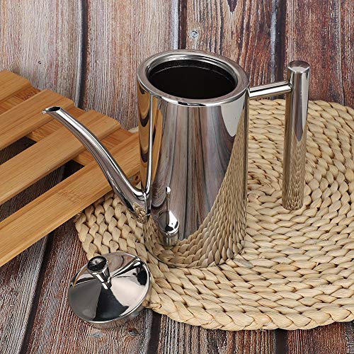 Pretfy Leckschutz aus Rostfreiem Stahl, Vielseitige Komponente Home Container Würzölküche für Topf - Essentielles Ersatzteil (Gerade Grifftyp 0,5L) von Pretfy