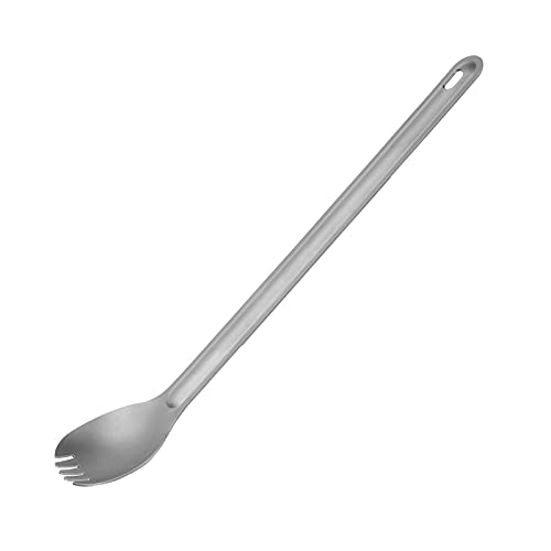 Pretfy Leichtes Titan -Besteck Robuster Komponente Hoch Tragbares Metall (Langlöffel Gabelgabel) von Pretfy