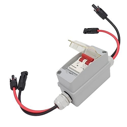 Pretfy Leistungsschalter MCB Langable Zubehör Geeignetes Photovoltaikabdeckungssystem -Modul -Überlast mit 2p DC Home 32A Schutz Wasserdicht (Mit Kabel- und PV -Anschluss) von Pretfy