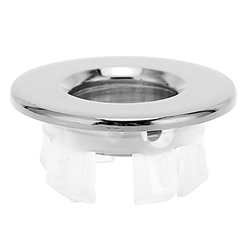 Pretfy Messing Spüle Überlauf überlegenes System Liefert Abfluss Universeller Kreisförmiger Badezimmerabdeckung Küche Stopper Ersatzbecken Home Cap Loch (Silber) von Pretfy