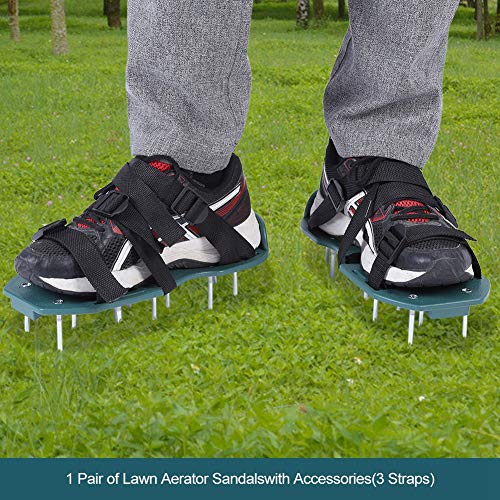 Pretfy Paar Rasen -Hochleistungswerkzeug Luftkuliergärtungspunkte für Grassandals Lockern Easy Bodenschuhe Kleidung - Professionelle Lösung (3 Gurte) von Pretfy