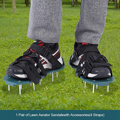 Pretfy Paar Rasen -Hochleistungswerkzeug Luftkuliergärtungspunkte für Grassandals Lockern Easy Bodenschuhe Kleidung - Professionelle Lösung (4 Gurte) von Pretfy