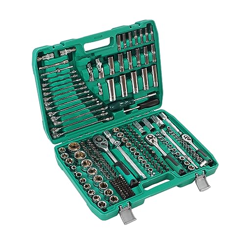 Pretfy Ratschenschlüssel -Sockel -Werkzeug 218pcs, Chrommolybdänstahl, mit Lagerhülle, Auto Reparatur Essentiell Pretfy Ratschenschlüssel -Sockel -Werkzeug 218pcs, Chrommolybdänstahl, mit Lagerhülle, Auto Reparatur Essentiell von Pretfy