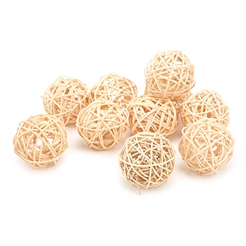 Pretfy Rattan Sepak Takraw Chew Toy - Safe & Harmlose Papagei & Small Animal Bird Toy (5 cm Primärfarbe) von Pretfy