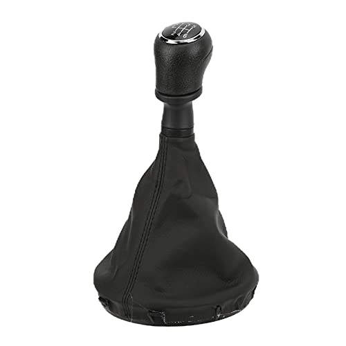 Pretfy Schwarzes PU-Leder 6-Level-Auto Shifter Staubabdeckung, für den Transport T5 2003–2011, Luxus-Ersatz (6 Ebenen) von Pretfy