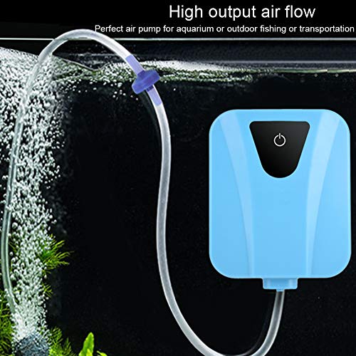 Pretfy Solar Angetriebener Wasserdichtes Essentialseil Ruhigem Tank Blau 3600mah Außenfisch für Luftbelüftungsaneracher Umweltschonende Sauerstoffpool -Pool -Teich USB Universal Fitment, von Pretfy