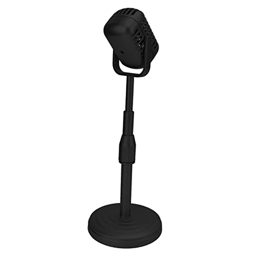Pretfy Vintage -Mikrofonmodell Hochleistungs -Upgrade Requisiten Modelle Style Basis Retro Stabil mit Professional Grade Lösung (Schwarz) von Pretfy