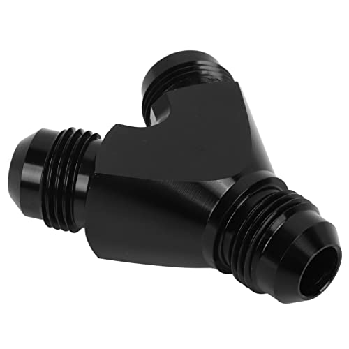 Pretfy Y Adapterblockkoppler, Universelle Anpassung, Schwarz-anodierter, Lecksicherer für Kraftstoffschlauchanwendungen (8an) von Pretfy