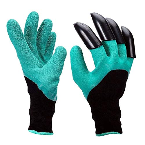 Pretop Wasserdicht Gartenhandschuhe [1 Paar] langlebig stichsichere Safe Gartenarbeit Handschuhe mit ABS-Kunststoff krallen für Haushalt und Garten Werkzeug handschuhe von Pretop