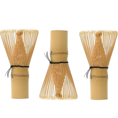 Prettidecor 3-teiliger Matcha-Schneebesen, Bambus-Matcha-Schneebesen für traditionelles Starterwerkzeug, handgefertigtes organisches traditionelles japanisches Chasen, Matcha-Rührer Wisk Mixer Pinsel Prettidecor 3-teiliger Matcha-Schneebesen, Bambus-Matcha-Schneebesen für traditionelles Starterwerkzeug, handgefertigtes organisches traditionelles japanisches Chasen, Matcha-Rührer Wisk Mixer Pinsel von Prettidecor