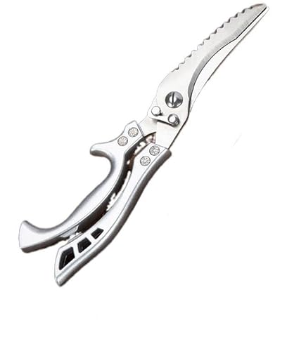 Prettiee Küchenschere, Küchenschere Entenmesser Hühnerknochen Fischfleisch Schneidemesser Schere Edelstahl (Küchenschere) von Prettiee