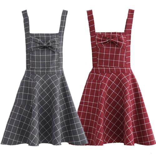 Prettiee Schürzen 2 Stück Küche Damen Kochen Backen Kochschürze Damen (B Einheitsgröße) von Prettiee