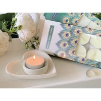 Teelichthalter Schale, Duftende Teelichter, Herz Teelichthalter, Keramik Geschenkset, Wohnkultur, Raumduft von PrettifyShop