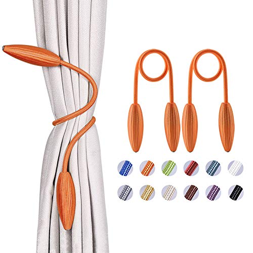 Pretty Jolly 2 Stück DIY Twist Curtain Tiebacks Creative Decorative Drape Tie Backs European Style Random Modelling Curtain Holdbacks for Home & Office Window Blackout & Sheer Drapery (Orange) von Pretty Jolly