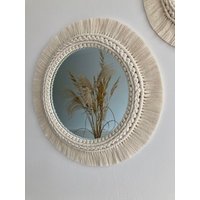 Makramee Rund Spiegel Wandbehang 47 cm von PrettyCottonThings