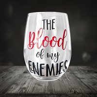 Blut Meiner Feinde Stengelloses Weinglas. Halloween Herbstliches Herbst Gläser. Lustiges 16 Unzen Blut Meiner Feinde Stengelloses Weinglas. Halloween Herbstliches Herbst Gläser. Lustiges 16 Unzen von PrettyCreativeMama