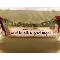 "Handbemaltes Weihnachtsschild Aus Holz "Merry Christmas To All" von PrettyCreativeMama