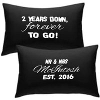 Personalisierte Kissenhülle Paar Set-2 Jahre Für Immer 2. Jahrestag Baumwolle Geschenk Hochzeit Braut Bräutigam Ihren Namen Und Datum Personalisierte Kissenhülle Paar Set-2 Jahre Für Immer 2. Jahrestag Baumwolle Geschenk Hochzeit Braut Bräutigam Ihren Namen Und Datum von PrettyLittleCustoms1