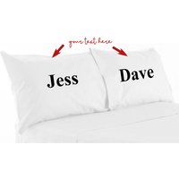 Personalisierter Ihren Text Design Druck Kissenbezug Paar Set Single von PrettyLittleCustoms1