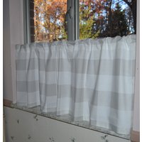 Grau Büffel Cafe Vorhang Kariert. Buffalo Plaid Premium Prints Französisch Grau. Kariert Karo Tier. Landhaus Vorhänge von PrettyLittleValances