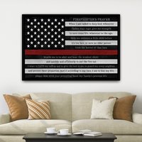 Feuerwehrmann Abschlussgeschenk | Gebet Geschenk Dünne Rote Linie Für Feuerwehrkommandant Feuerwehr Zeichen von PrettyPerfectStudio