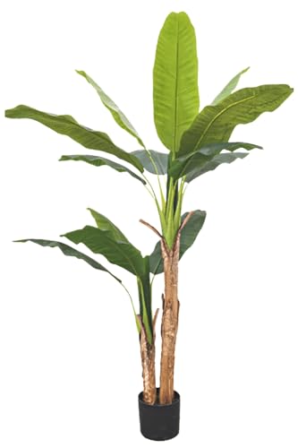 Kunstpflanze Bananenstaude Serie B 150 cm - Große künstliche Pflanzen - BA-NI-150 - Bananenbaum von PrettyPlants