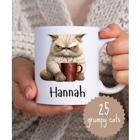 Tasse Geschenk Grumpy Cat Personalisierte Zum Geburtstag Kaffeetasse Kaffeebecher Mit Name Catlady Morgenmuffel Kaffee Tasse Geschenk Grumpy Cat Personalisierte Zum Geburtstag Kaffeetasse Kaffeebecher Mit Name Catlady Morgenmuffel Kaffee von PrettyPrintyLilli