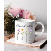 Tasse Geschenk Oma Omas Garten Personalisierte Zum Geburtstag Mit Namen Der Enkel Und Geburtsblumen Beste Welt Tasse Geschenk Oma Omas Garten Personalisierte Zum Geburtstag Mit Namen Der Enkel Und Geburtsblumen Beste Welt von PrettyPrintyLilli