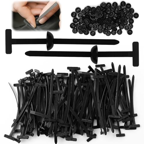 50 Stück robuste Nylon-Kabelbinderschnalle, selbstsichernde Nylon-Kabelbinder-Schnallenhalter, UV-beständig und wetterfest, schwarze Reißverschlüsse für Autoreparatur, Heimwerker von Pretwad