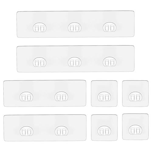8 Stück Shower Caddy Adhesive Hooks,Stark Klebende Aufkleber Haken,Waterproof Strong Stickers Ersatz-Kleber Wall,Hängehaken Küchenzubehör ohne Bohren,für Eck Dusch Caddy von Pretwad