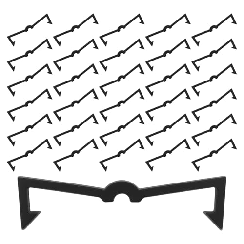 Stecktafel-Hakenschlösser – 30 Stück schwarze Kunststoff-Clip-Halterungen und Organizer-Zubehör, Kunststoff-Stecktafel-Halterungen, Stecktafel-Display-Haken-Organizer für Standard-Stecktafeln mit 0,6 von Pretwad