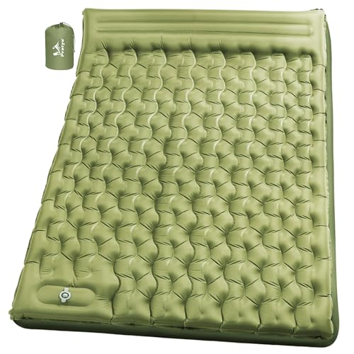 Pretyw Doppelte Isomatte für Camping - 15,2 cm ultradicke Campingmatratze mit Kissen, integrierter Fußpumpe, kompakte 2-Personen-tragbare Campingmatte für Rucksackreisen, Wandern, Autoreisen, Strand Pretyw Doppelte Isomatte für Camping - 15,2 cm ultradicke Campingmatratze mit Kissen, integrierter Fußpumpe, kompakte 2-Personen-tragbare Campingmatte für Rucksackreisen, Wandern, Autoreisen, Strand von Pretyw
