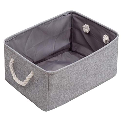 Prevessel Aufbewahrungsbox aus Stoff, Faltbarer Aufbewahrungskorb aus Stoff, Kleiderschrank Kleidung Organizer Canvas Boxen Aufbewahrungswürfel mit Baumwollseilgriff für Spielzeug, Kleidung, von Prevessel