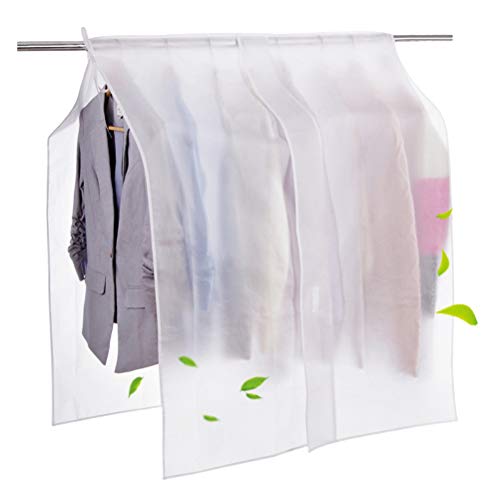 Prevessel Transparente Kleidertasche, kreative Verdickung, dreidimensionale Kleiderschutzhülle – Kleiderschutzhülle für Kleiderschränke, wasserdicht, mottensicher/für mehrere Kleiderbügel, 90 x 110 cm von Prevessel
