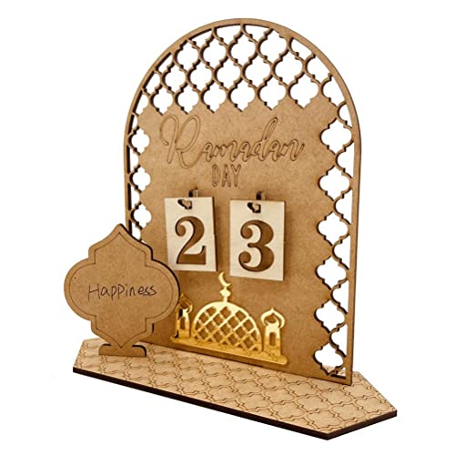 Ramadan Kalender, Eid Mubarak Dekoration DIY Ramadan aus Holz Countdown-kalender Ornament Gebet Ramadan Mubarak Deko Wohnzimmer Ramadan Geschenke für Kinder von Prevessel