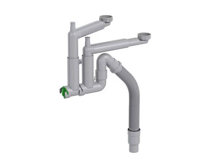 Prevex Siphon SL2-N2NF4-002, (1-tlg), Smartloc Halb-Siphon 1½" für Spüle, Waschmaschine & von Prevex