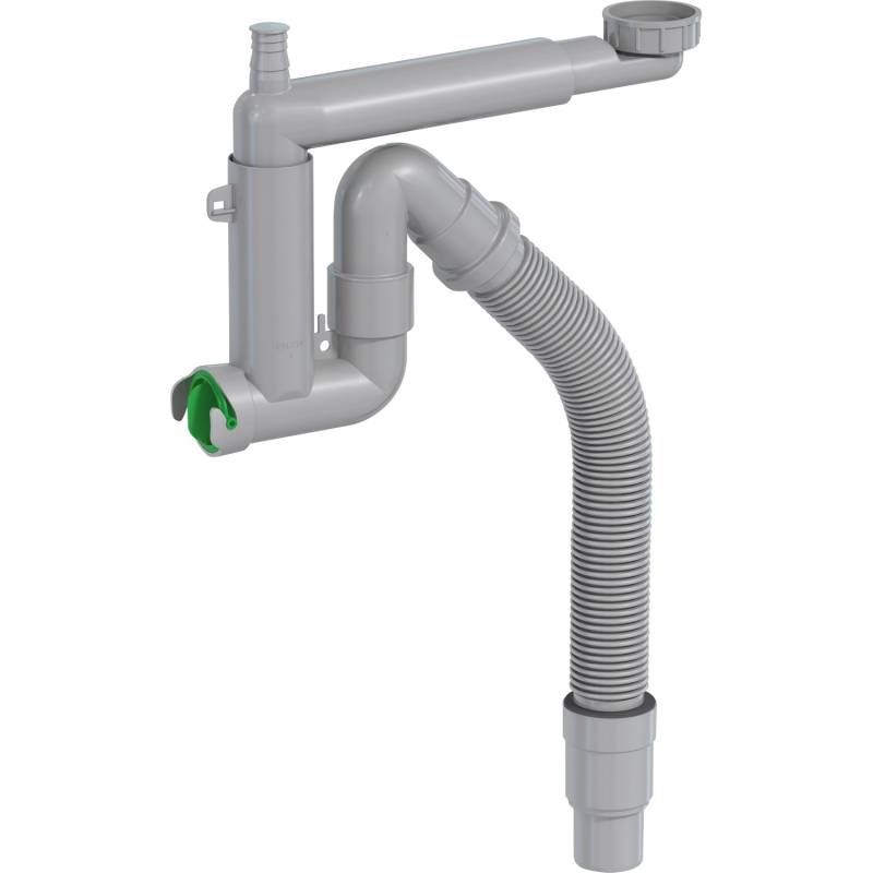 Prevex Smartloc Küchenablauf 1 Becken Ø 40 mm / 50 mm Grau von Prevex