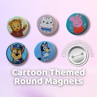 Benutzerdefinierte Kinder Cartoon Magnet Oder Pin Button | 38 Mm Spaß & Verspieltes Dekor Perfektes Geschenk Für Süß Und Bunt von Prevo3D