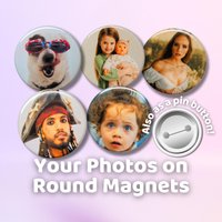 Runder Magnet Oder Pin Button Mit Ihrem Foto | 37 Mm Personalisierte Bevorzugung Für Hochzeit, Geburtstag, Babyparty, Abschlussfeier Und Mehr Runder Magnet Oder Pin Button Mit Ihrem Foto | 37 Mm Personalisierte Bevorzugung Für Hochzeit, Geburtstag, Babyparty, Abschlussfeier Und Mehr von Prevo3D