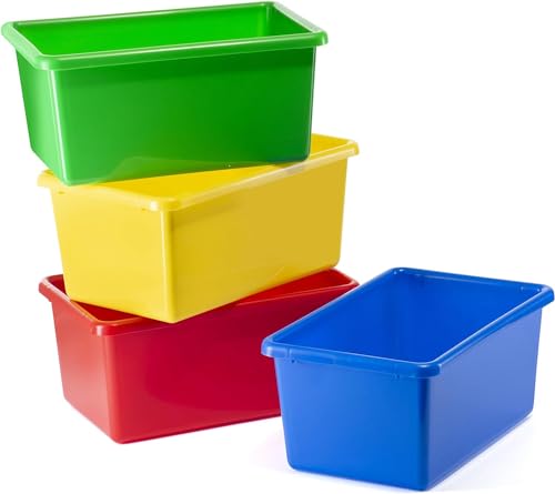 Prextex Toy Lagerplätze - Packung mit 4 Container Kleiderschrank Veranstalter Klassenzimmer Spielzeug Veranstalter von Prextex