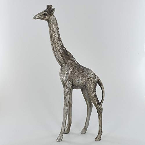 Antique Silver Medium Standing Giraffe Ornament von Prezents.com