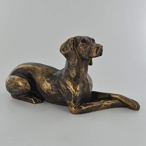 Prezents.com Harriet Glen's Weimaraner Hund-Skulptur mit Bronze-Effekt, Heimdekoration oder Geschenkidee, Höhe: 11 cm von Prezents.com