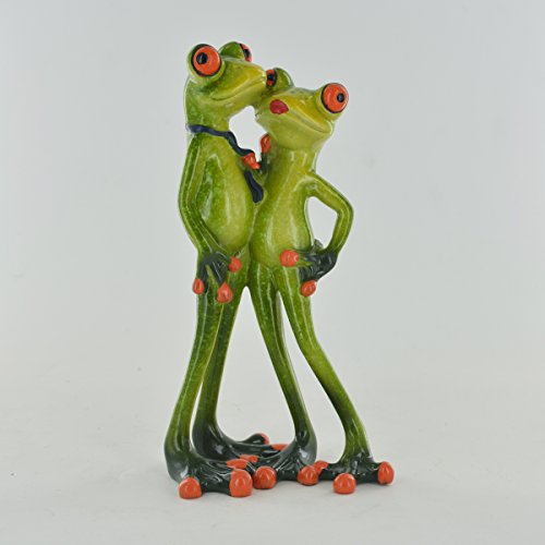 Prezents.com Lustige Frösche – Paar küssende kleine Kunstharz-Figur, ideal als Geschenk zu Hause von Prezents.com