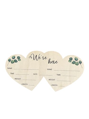 Zwillings-Geburtsankündigungsschild Neugeborenes Schild Zwillinge Baby Ankündigung Zwillings-Geburtsankündigungsschild Neugeborenes Schild Zwillinge Baby Ankündigung von Prezzeluna