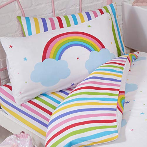 Price Right Home Regenbogen Himmel gestreift Junior Kleinkind Bett ausgestattet Blatt und Kissenbezug Set von Price Right Home