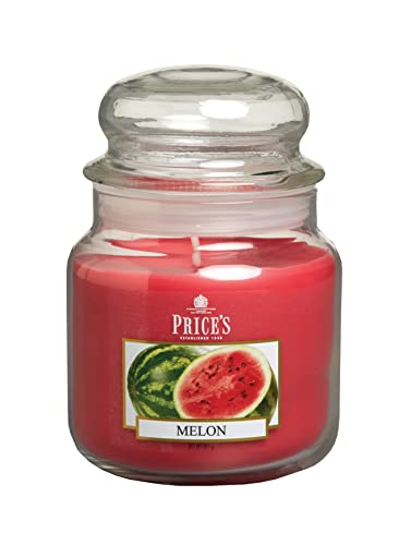 Price's - Melonen-Duftkerze im Glas – süßer, leckerer, hochwertiger Duft – lang anhaltender Duft – bis zu 90 Stunden Brenndauer von Price's