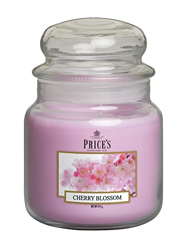 Prices Candles -Candele PROFUMATE- Giara Media in Glas, Verschiedene Duftnoten, Gewicht Netto 411g -Autonomie 65-90h von Price's Candles