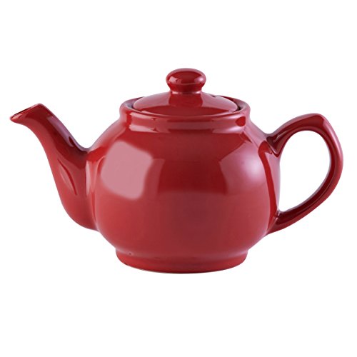 Price & Kensington, 2 Tassen Teekanne, Steingut, rot, glänzend von Price & Kensington